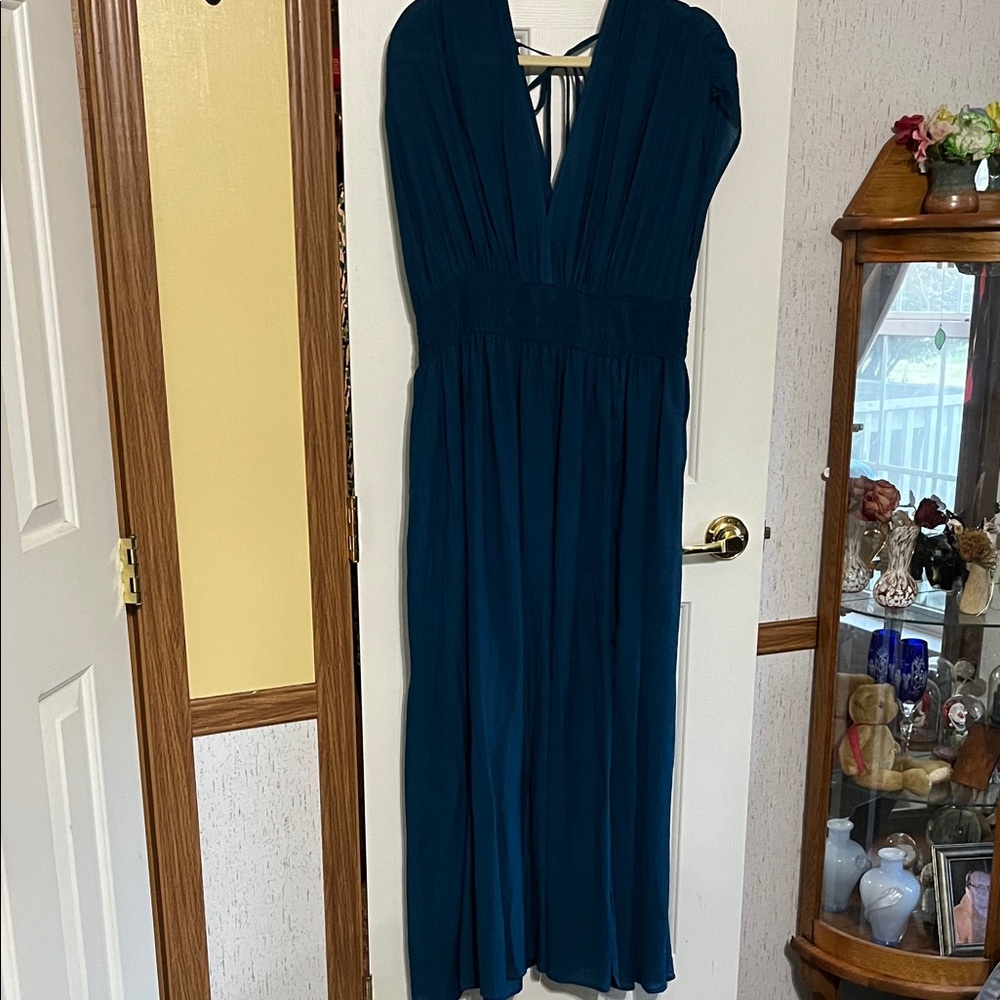 Chic Backless Teal Dress